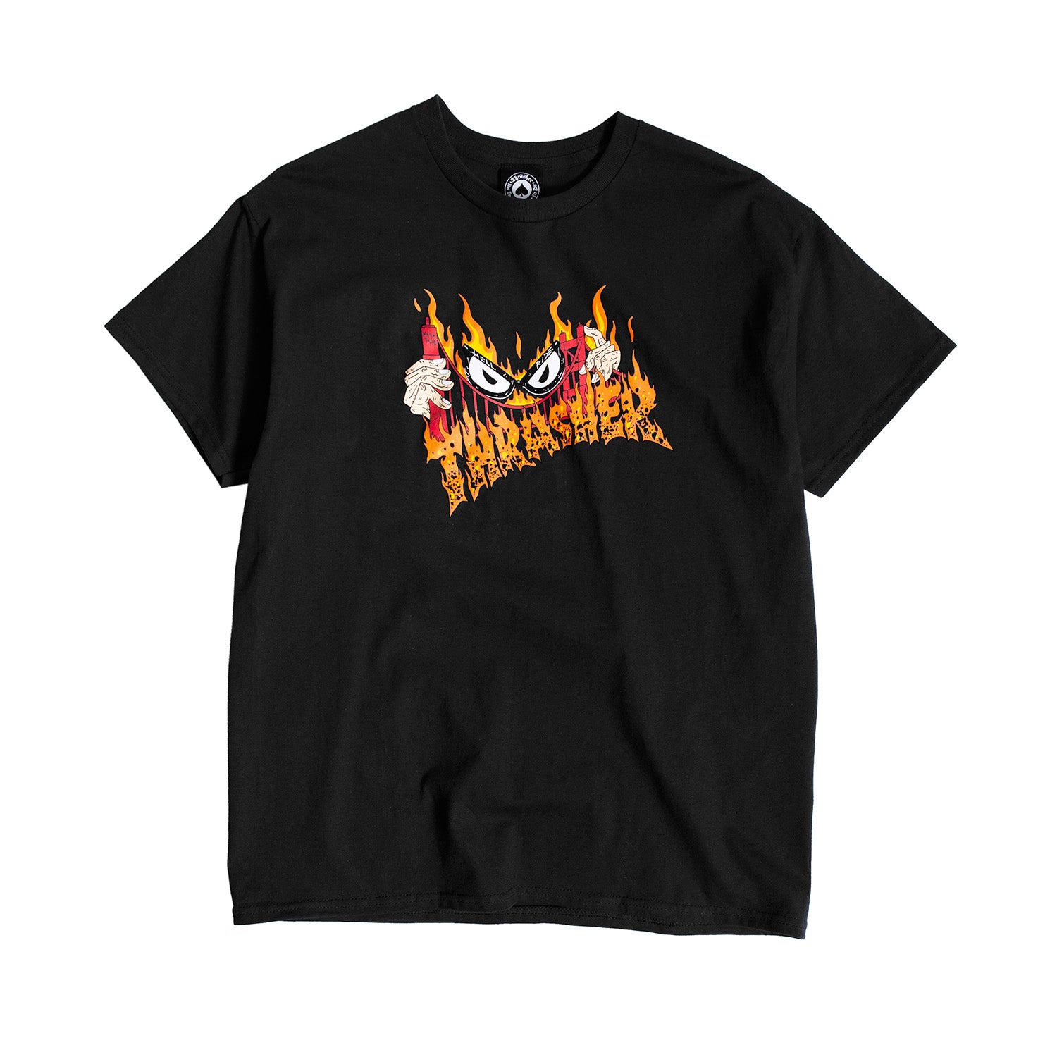 White and hotsell orange thrasher shirt