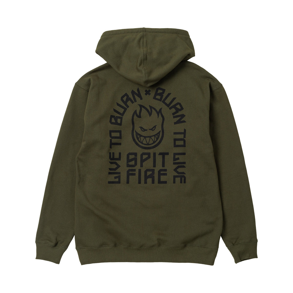 Spitfire Live To Burn Arch Embroidered Zip-Up Hooded Sweatshirt