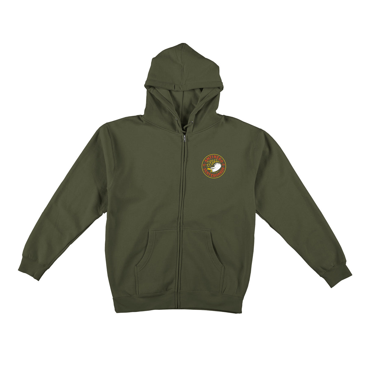 Antihero Eagle Round Zip Up Hooded Sweatshirt