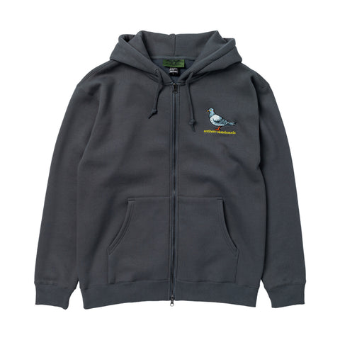 Antihero Lil Pigeon Embroidered Zip-Up Hooded Sweatshirt
