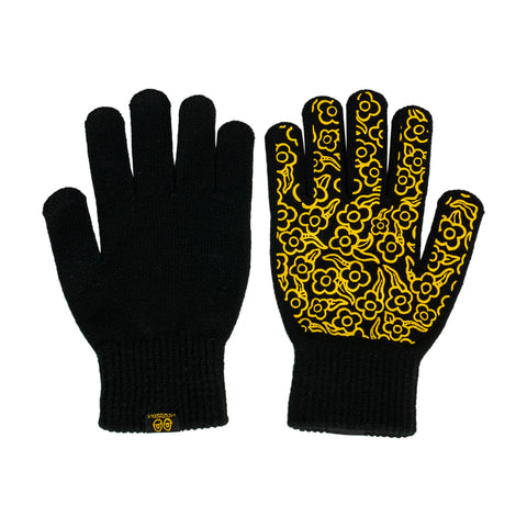 Krooked Flowers Knit Gloves