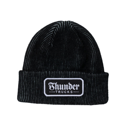 Thunder Script Patch Cuff Beanie
