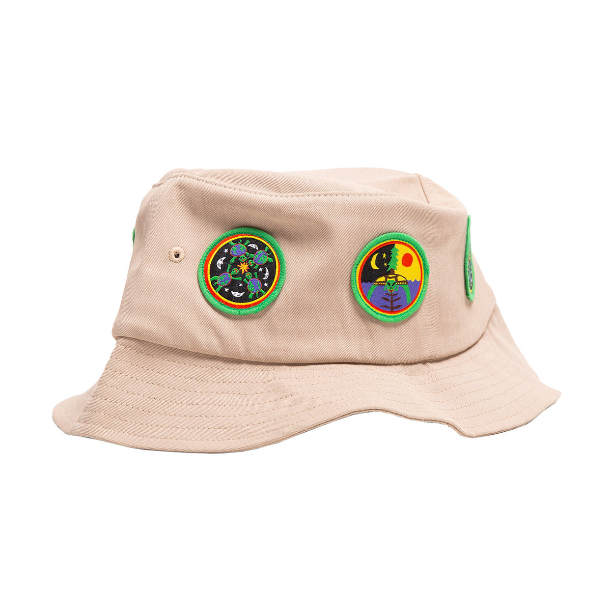 Turtle Island Meditation Equipment Time Patches Bucket Hat
