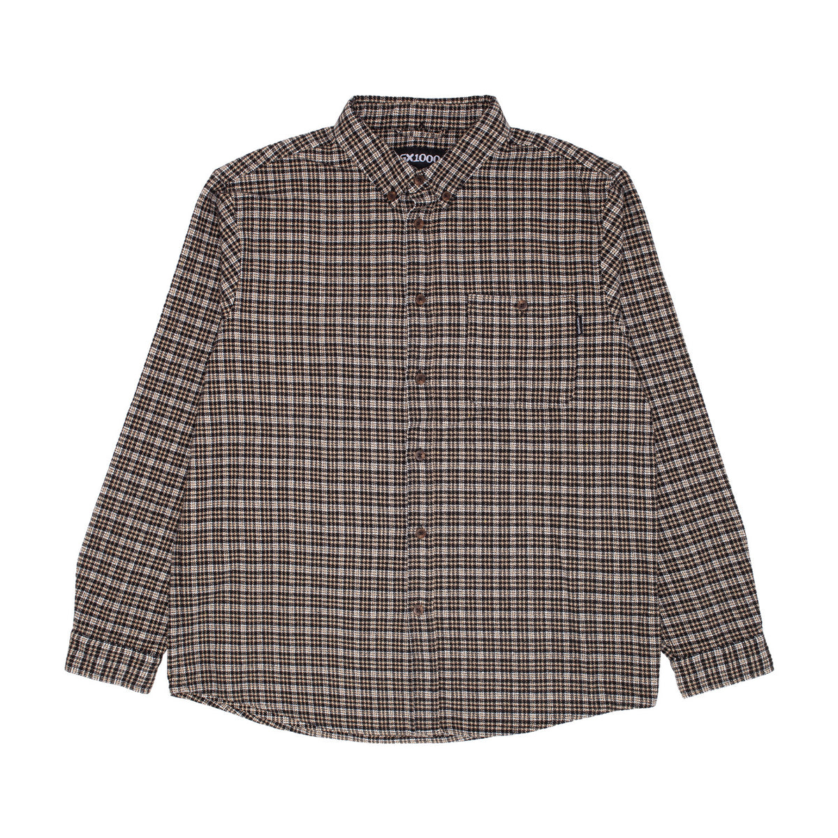 GX1000 Long Sleeve Hounds Tooth Button Down Shirt