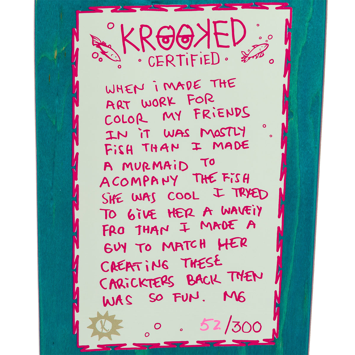 Krooked Hand Screened Mermaid Deck