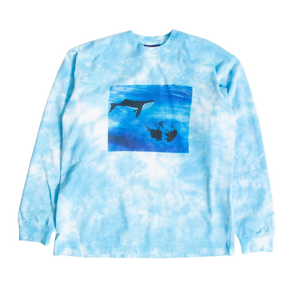 Turtle Island Meditation Equipment Whale Tie Dye Long Sleeve T-Shirt