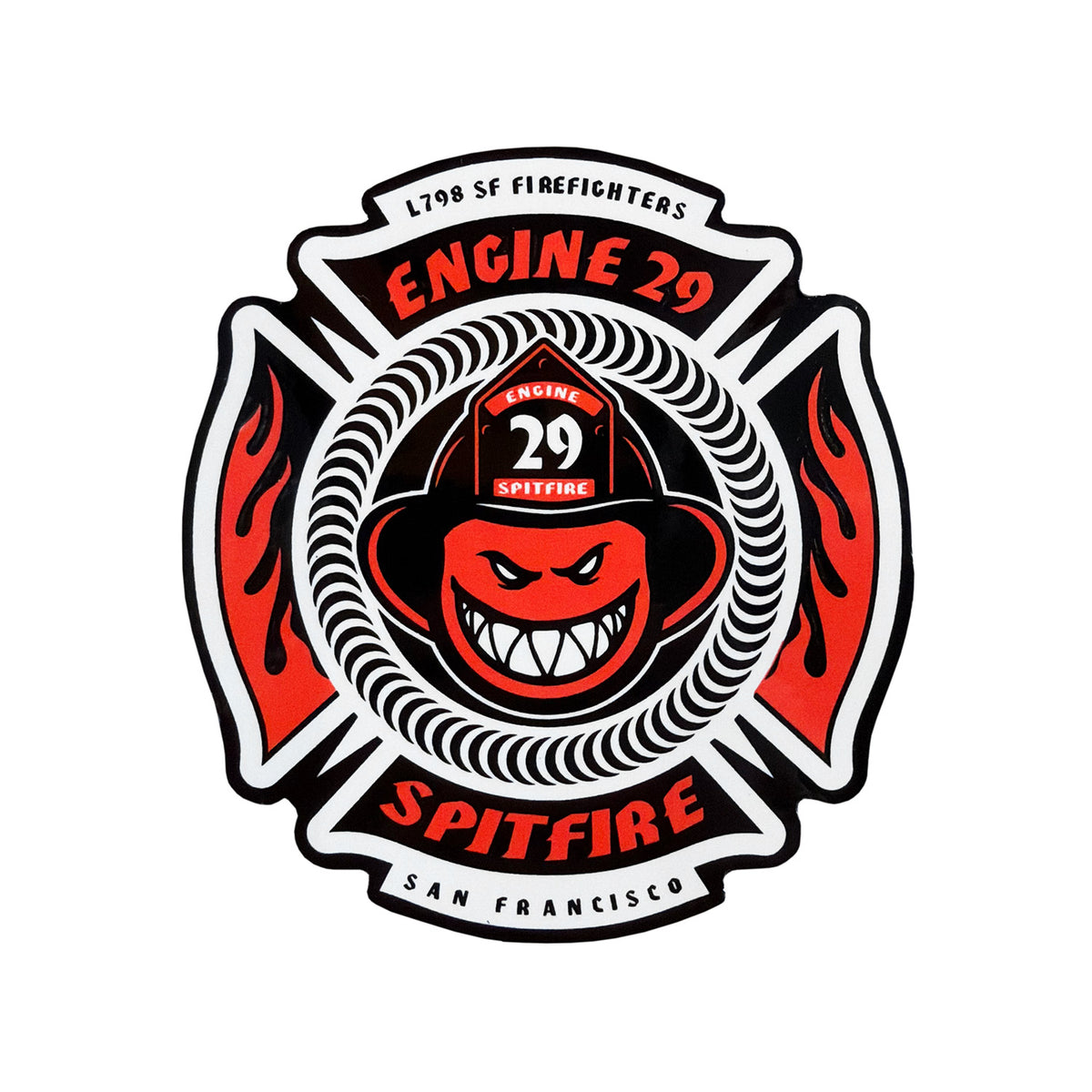 Spitfire X SFFD Engine 29 Maltese Sticker