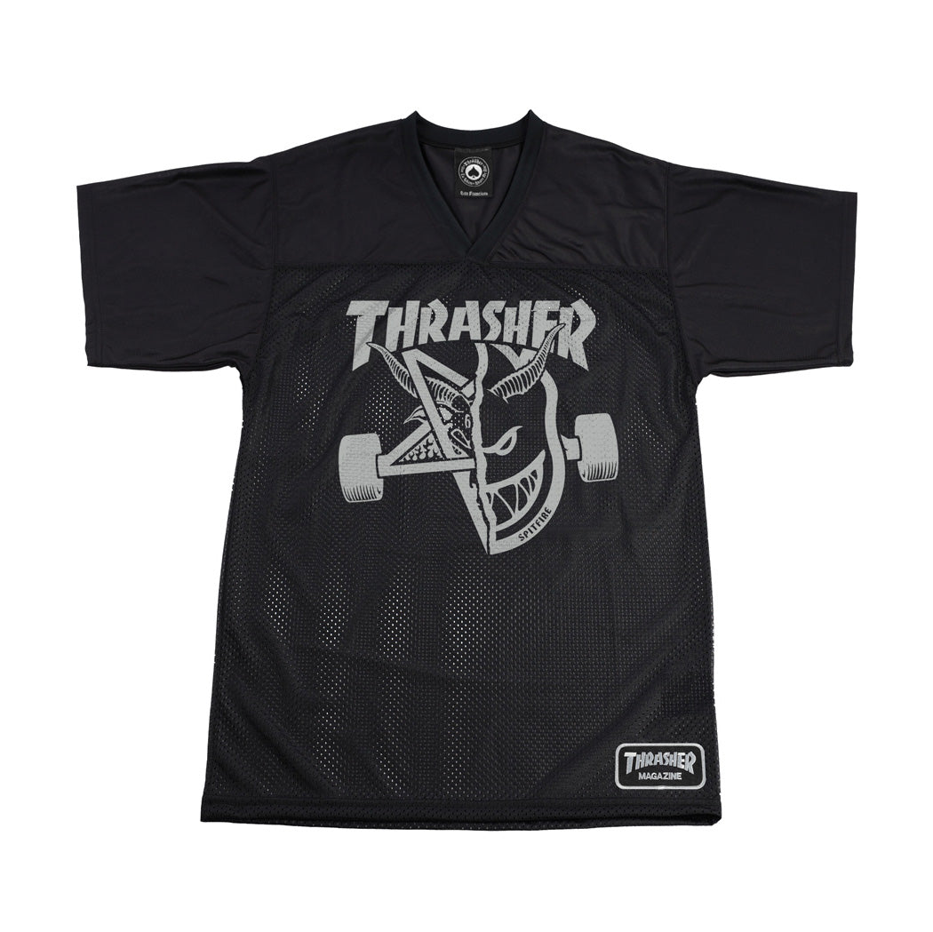 Thrasher X Spitfire Thrash & Burn Football Jersey