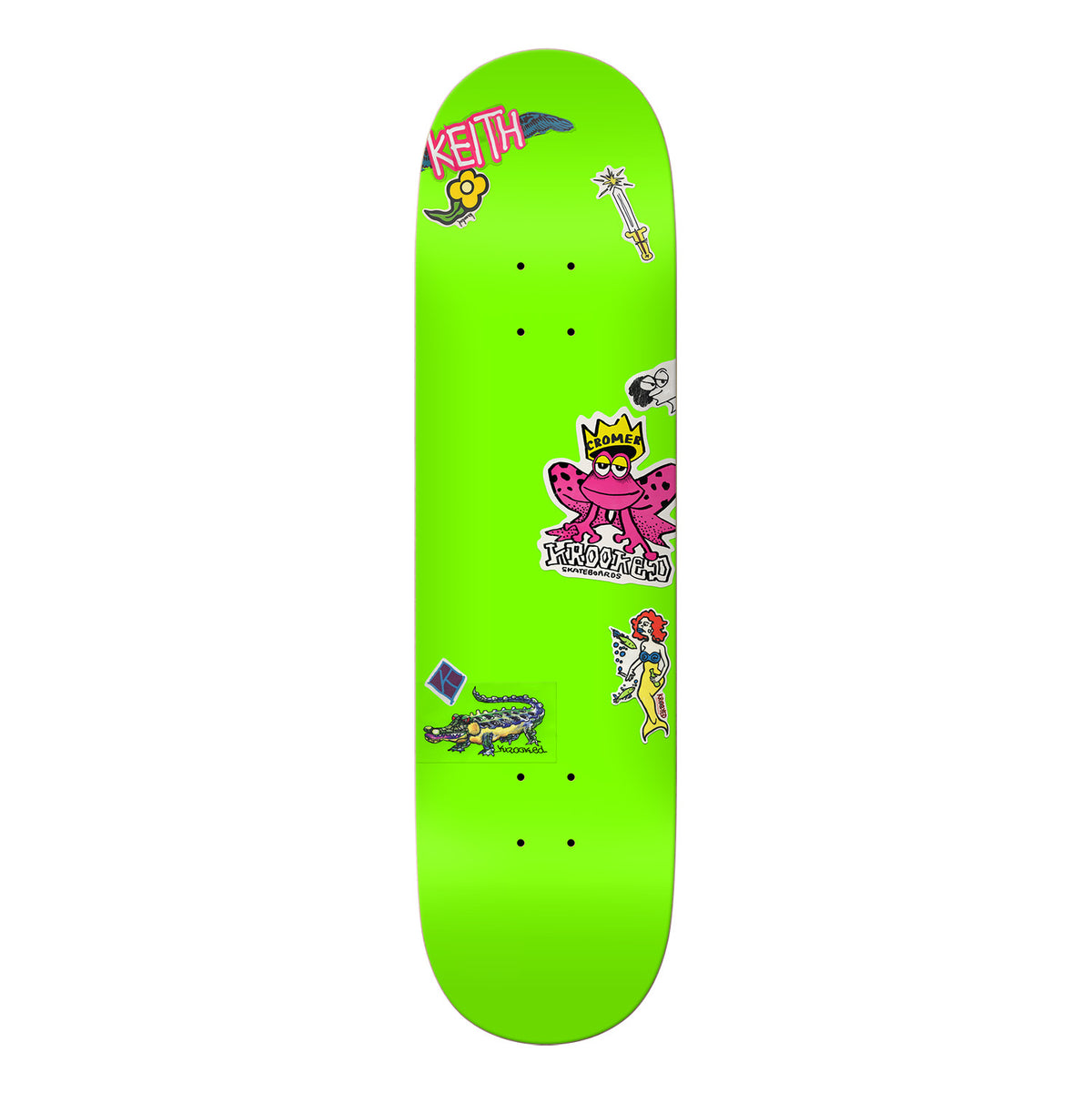 Krooked Brad Cromer Neon Sticker Deck