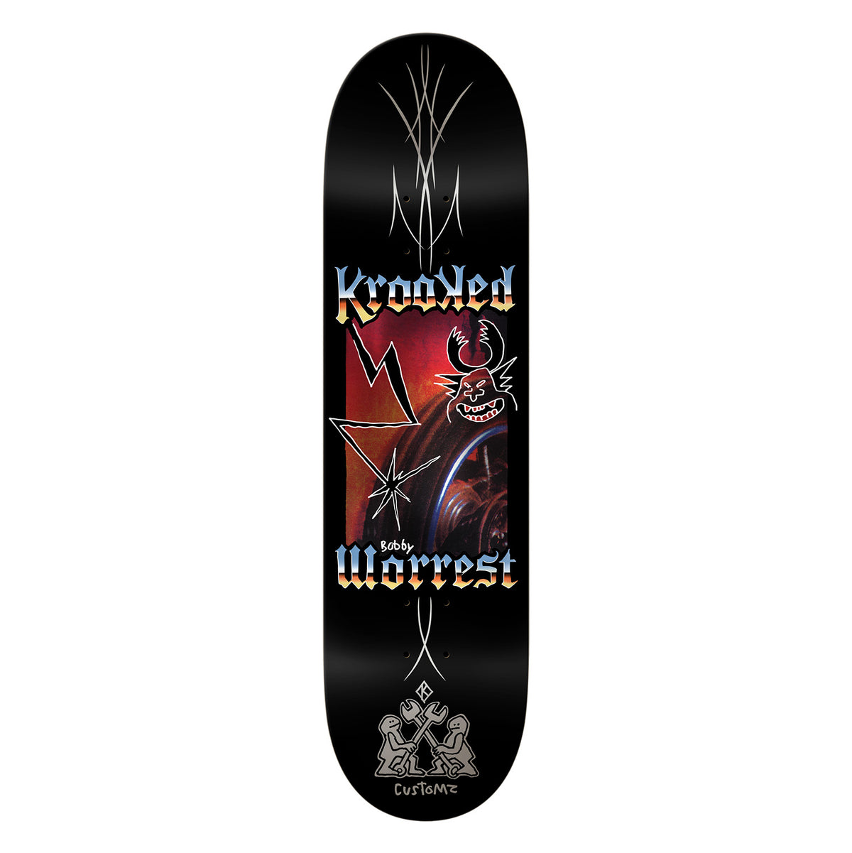 Krooked Bobby Worrest Chrome Zone Twin Tail Slick Deck