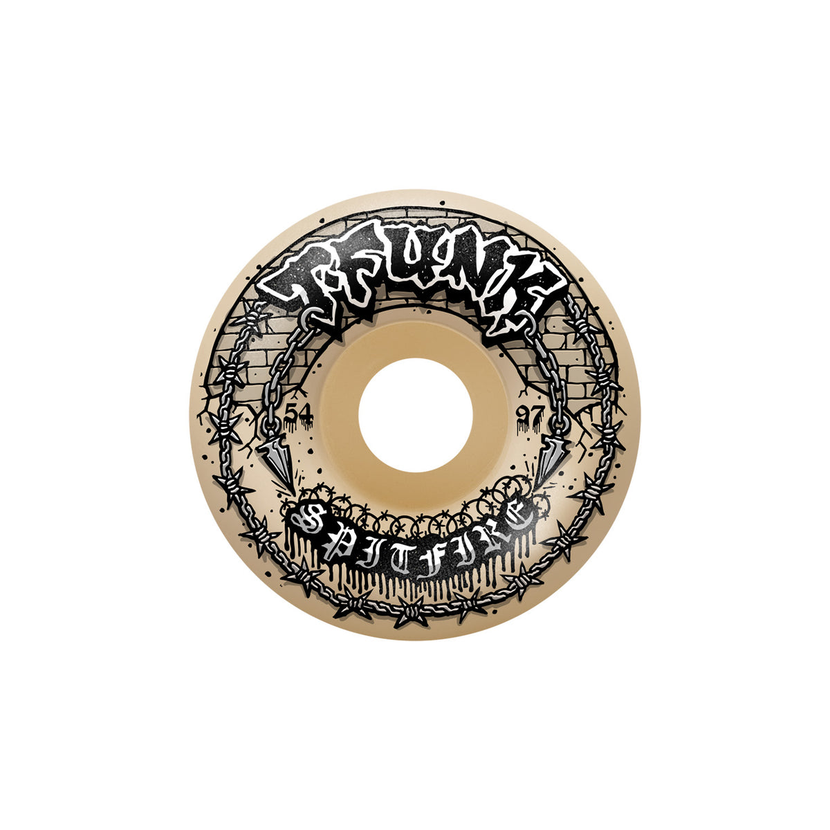 Spitfire Formula Four T-Funk Raw Radial Full 97DU Wheel